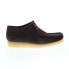 Фото #1 товара Clarks Wallabee 26156606 Mens Brown Suede Oxfords & Lace Ups Casual Shoes