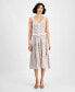 Фото #1 товара Women's Floral Tiered Lace-Trim Midi Dress, Created for Macy's