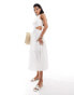 Style Cheat one shoulder cotton maxi dress in white