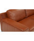 Фото #16 товара Darrium 5Pc Leather Sectional with Console, Created for Macy's