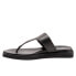 Softwalk Kisi S2210-001 Womens Black Wide Leather Thong Sandals Shoes