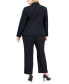ფოტო #2 პროდუქტის Plus Size Single-Button Straight-Leg Pantsuit