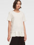 Блуза DKNY Pleat Hem Ivory Blue L