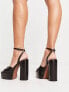 Фото #3 товара ASOS DESIGN Nixie ring detail platform high heeled sandals in black