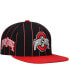 ფოტო #1 პროდუქტის Men's Black Ohio State Buckeyes Team Pinstripe Snapback Hat