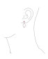 ფოტო #5 პროდუქტის Large Statement Open Teardrops Gemstone Leaf Chandelier Earrings For Women .925 Sterling Silver