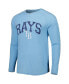 Фото #2 товара Men's Light Blue Tampa Bay Rays Inertia Raglan Long Sleeve Henley T-shirt