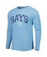 Men's Light Blue Tampa Bay Rays Inertia Raglan Long Sleeve Henley T-shirt Голубой, 2XL - фото #3