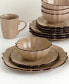 Scalloped Edge 16 Piece Service for 4 Dinnerware Set