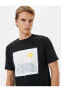 Фото #2 товара 4sam10059hk 999 Siyah Erkek Jersey Kısa Kollu T-shirt