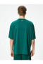 Фото #4 товара 4sam10043nk 814 Yeşil Erkek Polyester Jersey Kısa Kollu T-shirt