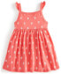 Фото #2 товара Baby Girls Simple Stamp Floral Dress, Created for Macy's