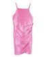 ფოტო #1 პროდუქტის Big Girls High 90s Neck Cross Front Shine Dress