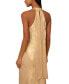 Women's Folied-Chiffon Halter Gown