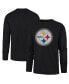 Men's Black Distressed Pittsburgh Steelers Premier Franklin Long Sleeve T-shirt