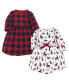 Фото #2 товара Toddler Girls Cotton Long-Sleeve Dresses 2pk, Forest Deer