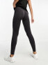 Hummel seamless leggings with ruch back in black