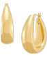 Фото #3 товара Polished Graduated Oval Medium Hoop Earrings in 14k Gold, 1-1/8"