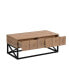 Фото #6 товара 43" Luxury Coffee Table with Two Drawers, Industrial Coffee Table for Living Room, Bedroom & Office