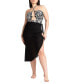 Фото #1 товара Plus Size Side Cutout Sarong - 14/16, Black