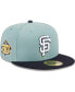 ფოტო #1 პროდუქტის Men's Light Blue, Navy San Francisco Giants Beach Kiss 59FIFTY Fitted Hat