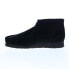 Clarks Wallabee Boot 26155517 Mens Black Suede Lace Up Chukkas Boots