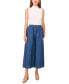 Фото #3 товара Women's Cotton Pull-On Wide-Leg Cropped Pants