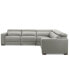 Фото #9 товара Nevio 124" 5-Pc. Leather Sectional with 2 Power Recliners and Headrests, Created For Macy's