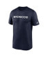 Фото #3 товара Men's Navy Denver Broncos Legend Wordmark Performance T-shirt