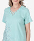 Фото #5 товара Women's Hyannisport Short Sleeve Embroidered Flower T-shirt