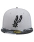 Фото #3 товара Men's Gray San Antonio Spurs Active Color Camo Visor 59fifty Fitted Hat