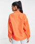 Pieces Jylla oversized boxy shirt in orange