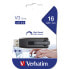 Фото #1 товара Verbatim V3 - USB 3.0 Drive 16 GB - Black - 16 GB - USB Type-A - 3.2 Gen 1 (3.1 Gen 1) - 60 MB/s - Slide - Black - Grey
