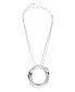 Plated Open Circle Statement Necklace