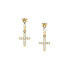 Фото #2 товара Gold-plated steel ring earrings with 2in1 pendants Passioni SAUN08