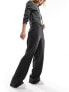 Фото #1 товара Stradivarius tailored straight trouser in grey pinstripe