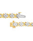 Фото #4 товара Браслет Macy's Diamond Cluster Link, золото 10к, 3 карата.