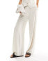 Фото #4 товара ASOS DESIGN high waist seam detail trousers with linen in stripe