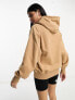 Фото #3 товара BOSS Orange Econy large logo oversized hoodie in medium beige