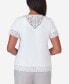Фото #2 товара Women's Charleston Lace Border Details with Detachable Necklace T-shirt