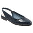 Фото #2 товара Trotters Lucy T1711-400 Womens Blue Narrow Leather Slingback Flats Shoes