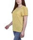 ფოტო #5 პროდუქტის Women's Short Eyelet-Cut-out Sleeve Scoop Neck Top