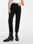 ONLY Emily high waist straight leg ankle jean in wash black