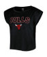 ფოტო #3 პროდუქტის Women's Black Chicago Bulls Intermission T-shirt and Shorts Sleep Set