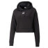 Фото #1 товара Puma Classics Cropped Pullover Hoodie Womens Black Casual Outerwear 53805701