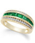 ფოტო #1 პროდუქტის Emerald (1 ct. t.w.) & Diamond (1/6 ct. t.w.) Ring in 14k Gold