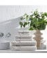 Фото #3 товара Полотенце для ванной Arkwright Home 6-предметный набор (2 ванных полотенца, 2 рушника, 2 мочалки), 600 GSM, мягкий хлопок со стильной полосатой отделкой на доббилях.