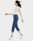Фото #2 товара Women's High-Rise Embroidered Cuffed Jeans, Created for Macy's