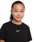 ფოტო #3 პროდუქტის Sportswear Big Girls Cotton Swoosh T-Shirt