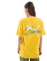 Puma Terrace back print t-shirt in yellow and green